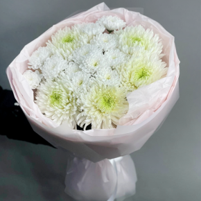 Букет из микса белых хризантем Магнум  в Клину