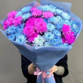 Букет "Матильда" из 15 кустовых хризантем в Клину