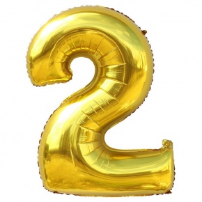 Шар гелиевый цифра 2 (40х102 см) в Клину