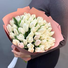 Букет из 49 белых тюльпанов в Клину