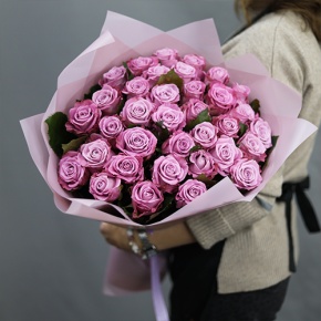 Букет из 35 малиновых роз Меритим (50 см) в Клину
