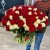 Букет 151 роза красный и белый микс (60 см) в Клину
