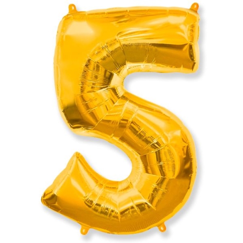 Шар гелиевый цифра 5 (40х102 см) в Клину