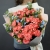 Букет "Фортуна" из коралловых роз и оксипеталума в Клину