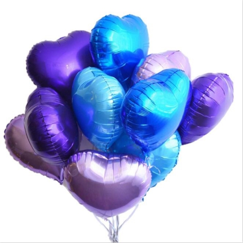 Сердце сиреневое фольгированный шар с гелием (45 см) в Клину