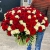 Букет 151 роза красный и белый микс (60 см) в Клину