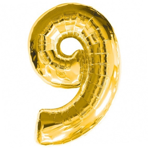 Шар гелиевый цифра 9 (40х102 см) в Клину